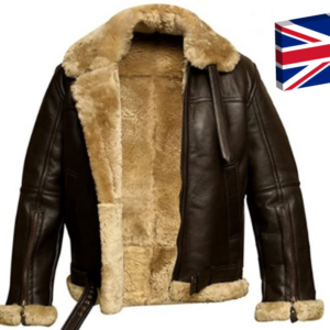 Men's B3 Aviator Pilot Shearling Sheepskin Leather Bomber Jacket Flying Coat Men | BOHRI SPORTS