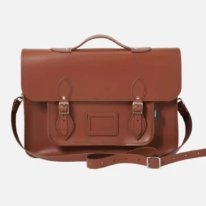 Leather Satchel Backpack - Chestnut Brown
