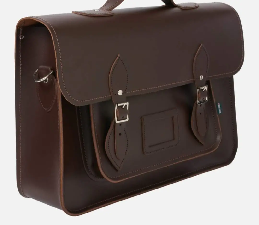 Handmade Satchel Backpack - Dark Brown - Image 3