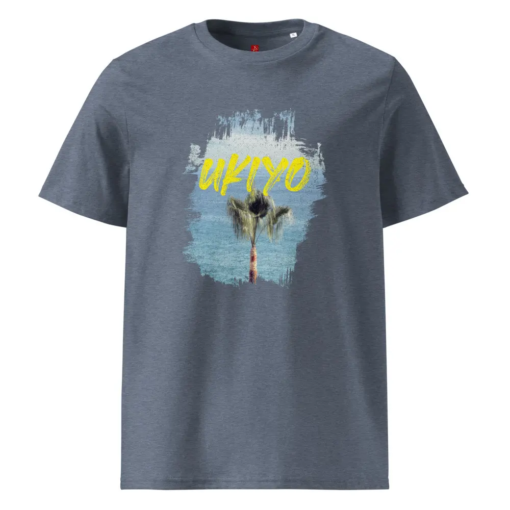 "Ukiyo Palm Escape" Unisex Organic Cotton T-Shirt Japanese Zen Design - Image 4