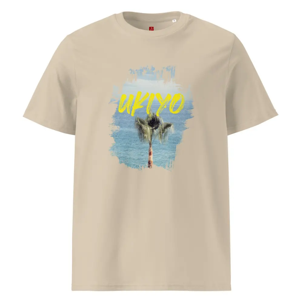"Ukiyo Palm Escape" Unisex Organic Cotton T-Shirt Japanese Zen Design - Image 5