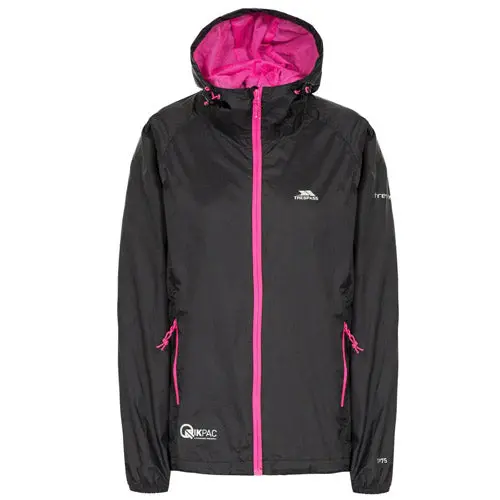 Trespass Qikpac Ladies Waterproof Hooded Jacket - Clearance - Image 4