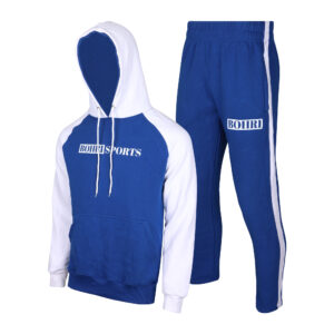 BOHRI Velocity Pro Blue & White Tracksuit | Stylish Hoodie and Jogger Combo | BOHRI SPORTS