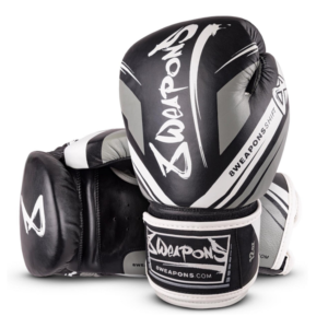 8 Weapons Boxing Gloves Shift - Black White